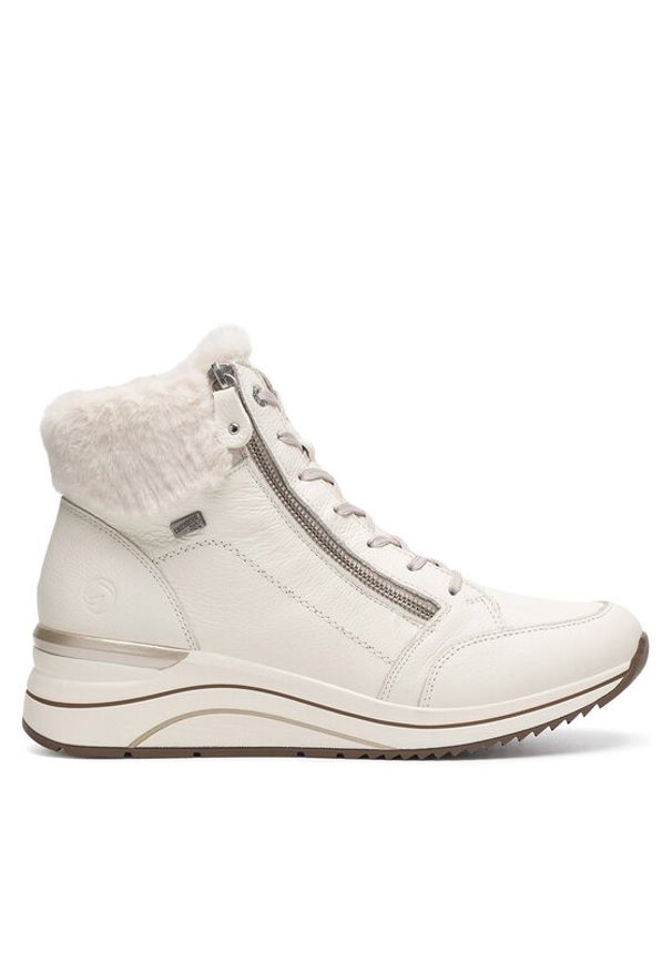 Remonte Trzewiki D0T77-80 Biały. Kolor: biały. Materiał: skóra