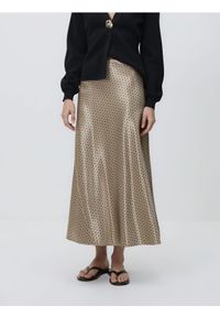 Reserved - Spódnica midi w groszki - wielobarwny. Materiał: tkanina. Wzór: grochy #1