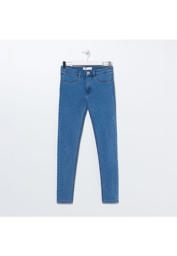 Sinsay - Jeansy skinny ze średnim stanem -. Materiał: jeans