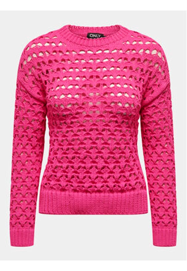 only - ONLY Sweter Linda 15311772 Różowy Regular Fit. Kolor: różowy. Materiał: syntetyk