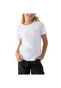 4f - Koszulka dziecięca 4F. Kolor: biały #1