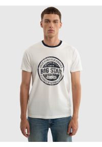 Big-Star - Koszulka męska z nadrukiem biała Javon 100. Okazja: na co dzień. Kolor: biały. Wzór: nadruk. Styl: vintage, casual, klasyczny, retro #8