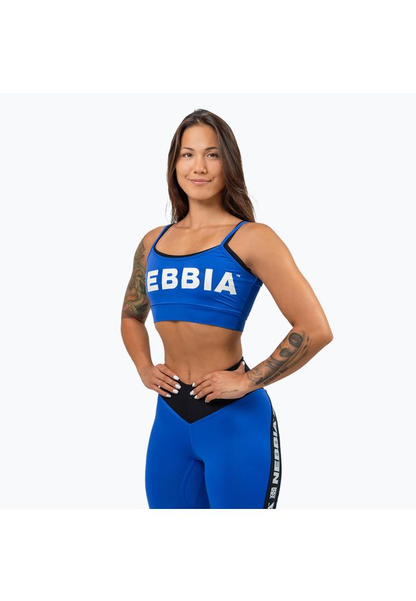 Biustonosz NEBBIA Flex. Kolor: niebieski. Sport: fitness