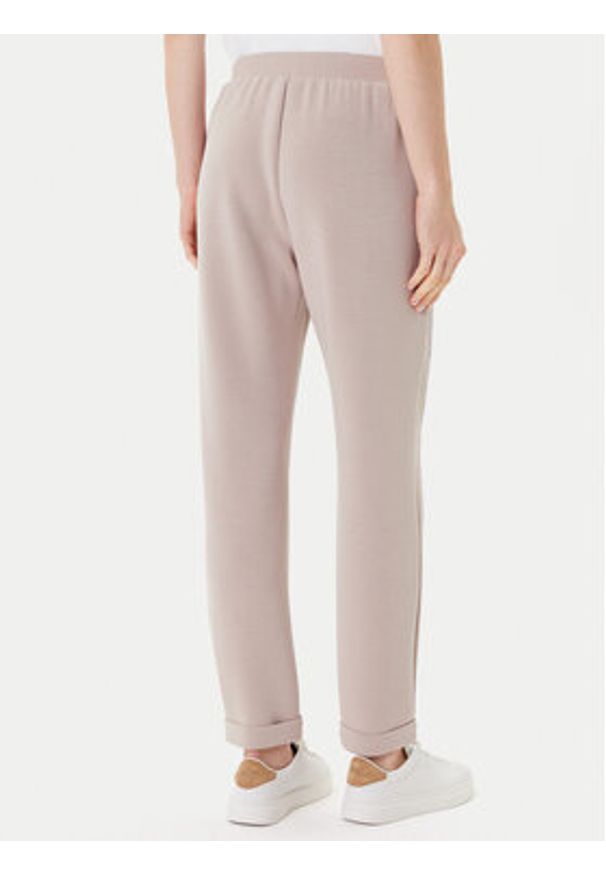 Liu Jo Spodnie dresowe TF5093 J4616 Beżowy Regular Fit. Kolor: beżowy. Materiał: syntetyk