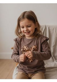 Sinsay - Bawełniana koszulka z ozdobnymi cekinami - brązowy. Kolor: brązowy. Materiał: bawełna #1