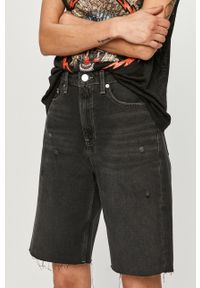 Tommy Jeans - Szorty jeansowe. Okazja: na co dzień. Kolor: czarny. Materiał: bawełna. Styl: casual