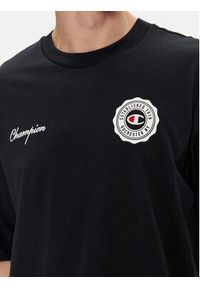 Champion T-Shirt 219855 Czarny Custom Fit. Kolor: czarny. Materiał: bawełna