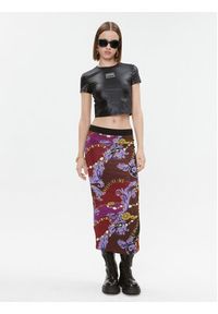 Versace Jeans Couture T-Shirt 75HAH602 Czarny Slim Fit. Kolor: czarny. Materiał: syntetyk #5
