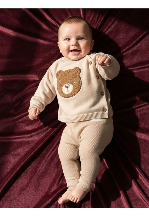 Sinsay - Prążkowane legginsy z naszywką 2 pack - brązowy. Kolor: brązowy. Materiał: prążkowany. Wzór: aplikacja