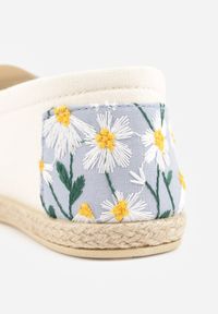 Born2be - Niebieskie Espadryle z Plecionką i Kwiatowym Haftem Alenara. Okazja: na spacer, na co dzień. Kolor: niebieski. Materiał: jeans. Wzór: haft, kwiaty. Sezon: lato. Styl: casual, elegancki #7