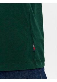 TOMMY HILFIGER - Tommy Hilfiger T-Shirt Small Hilfiger Tee MW0MW34387 Zielony Slim Fit. Kolor: zielony. Materiał: bawełna #4