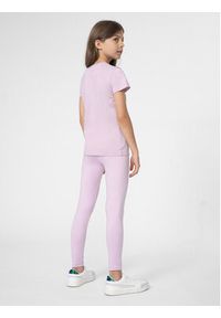 4f - 4F Legginsy 4FJSS23TTIGF049 Fioletowy Slim Fit. Kolor: fioletowy. Materiał: bawełna