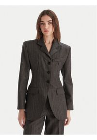 Marella Marynarka Essenza 2523046052 Szary Slim Fit. Kolor: szary. Materiał: wełna