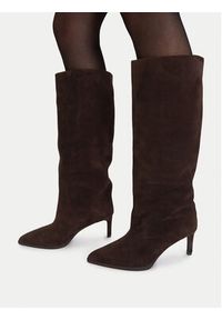 Gino Rossi - GINO ROSSI Kozaki EO-SLT2301-1601-2 Brązowy. Kolor: brązowy. Materiał: zamsz, skóra #5