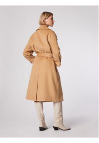 Simple Płaszcz przejściowy PLD502-03 Beżowy Relaxed Fit. Kolor: beżowy. Materiał: syntetyk #11