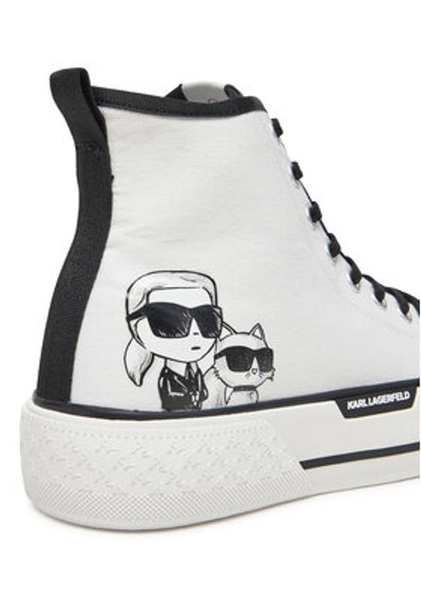 Karl Lagerfeld - KARL LAGERFELD Trampki KL60654T Biały. Kolor: biały. Materiał: materiał