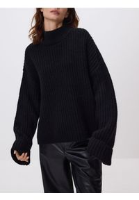 Reserved - Sweter z wełną - czarny. Kolor: czarny. Materiał: wełna #1