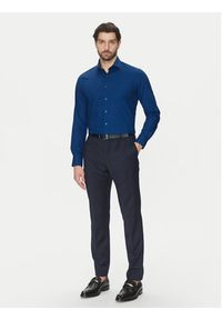 Michael Kors Koszula MK0DS01291 Granatowy Slim Fit. Kolor: niebieski. Materiał: bawełna