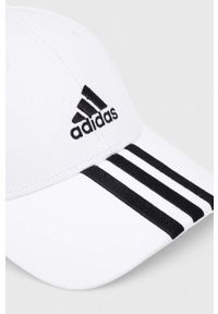 adidas Performance czapka z daszkiem kolor biały z aplikacją. Kolor: biały. Materiał: włókno, materiał. Wzór: aplikacja #3