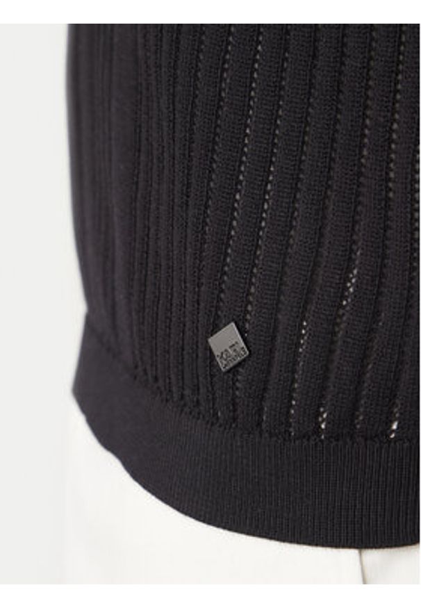 Karl Lagerfeld - KARL LAGERFELD Polo 655016 562304 Czarny Regular Fit. Typ kołnierza: polo. Kolor: czarny. Materiał: bawełna