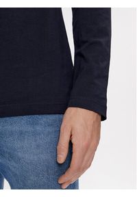 Calvin Klein Longsleeve Micro Logo K10K110179 Granatowy Regular Fit. Kolor: niebieski. Materiał: wełna. Długość rękawa: długi rękaw #5