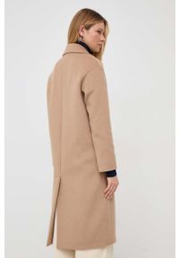 MAX&Co. płaszcz z domieszką wełny kolor brązowy przejściowy oversize. Kolor: brązowy. Materiał: wełna. Styl: klasyczny #4