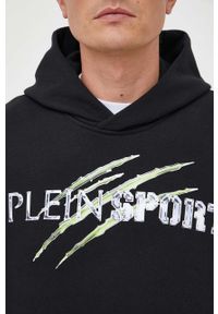 Plein Sport - PLEIN SPORT bluza męska kolor czarny z kapturem z nadrukiem. Typ kołnierza: kaptur. Kolor: czarny. Wzór: nadruk. Styl: sportowy #5