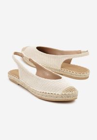 Born2be - Beżowe Sandały Espadryle z Plecionką z Odkrytą Piętą Nelazina. Okazja: na co dzień. Nosek buta: otwarty. Kolor: beżowy. Materiał: materiał. Sezon: lato. Styl: elegancki, casual #5