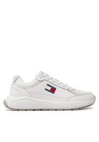 Tommy Jeans Sneakersy Tjm Runner Full Leather Ess EM0EM01445 Biały. Kolor: biały. Materiał: materiał