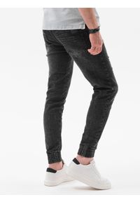 Ombre Clothing - Spodnie męskie jeansowe P1081 - czarne - XXL. Kolor: czarny. Materiał: jeans. Styl: sportowy #3