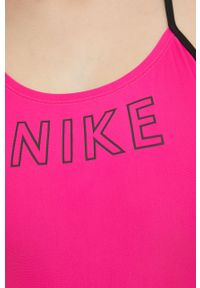 Nike jednoczęściowy strój kąpielowy Cutout kolor fioletowy miękka miseczka. Kolor: różowy. Materiał: poliester, skóra #3