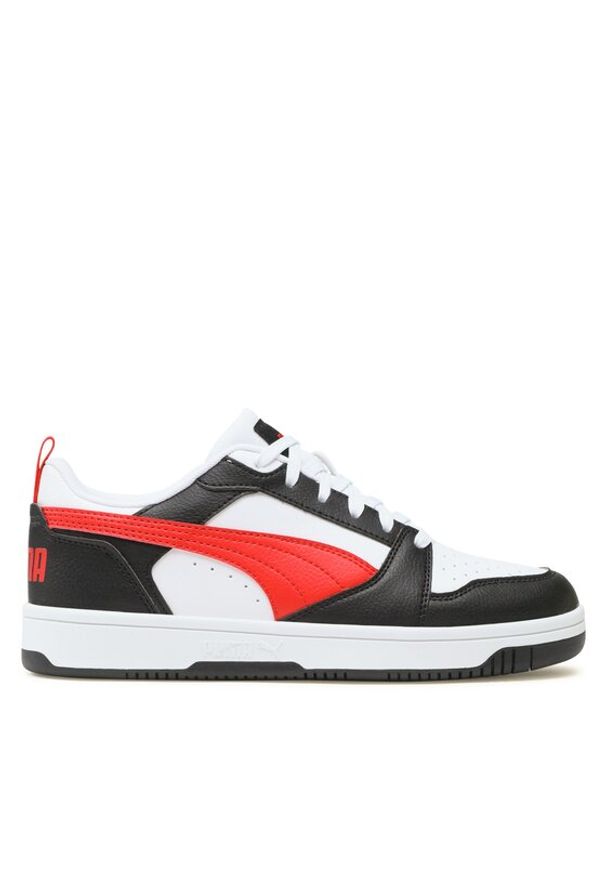 Puma Sneakersy Rebound V6 Lo Jr 393833 04 Biały. Kolor: biały. Materiał: skóra