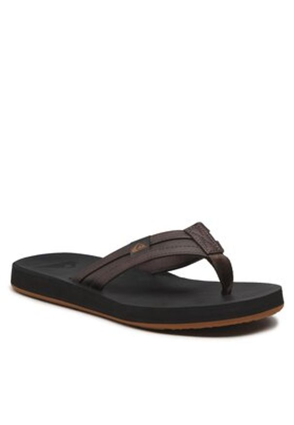 Quiksilver Japonki AQYL100886 Brązowy. Kolor: brązowy. Materiał: skóra