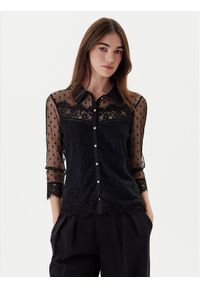 Morgan Bluzka 252-TEREZA Czarny Slim Fit. Kolor: czarny. Materiał: syntetyk