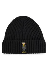 Polo Ralph Lauren Czapka 455P04659001 Czarny. Kolor: czarny. Materiał: materiał, wełna