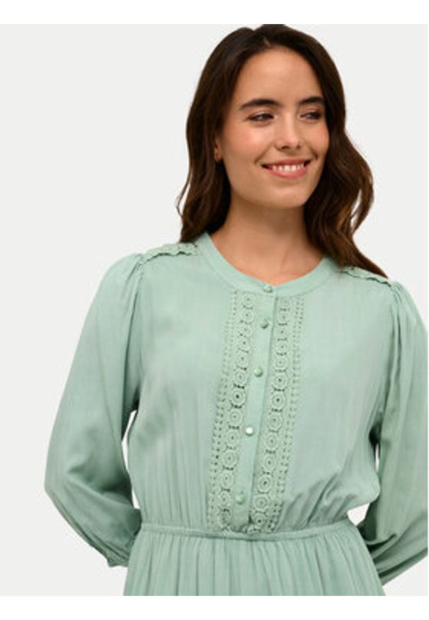 Kaffe Sukienka letnia Freya 10507544 Zielony Regular Fit. Kolor: zielony. Materiał: wiskoza. Sezon: lato