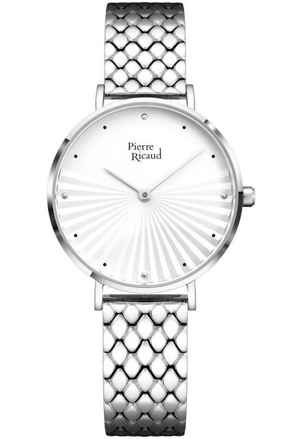 Zegarek damski Pierre Ricaud P22166.5143Q CYRKONIE srebrny. Kolor: srebrny