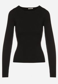 Born2be - Czarny Sweter z Wiskozą i Metaliczną Nitką Lillanova. Okazja: na co dzień. Kolor: czarny. Materiał: wiskoza. Długość rękawa: długi rękaw. Długość: długie. Styl: casual #6