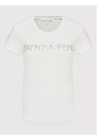 Patrizia Pepe T-Shirt 8M1419/J013-W146 Biały Regular Fit. Kolor: biały. Materiał: wiskoza #5