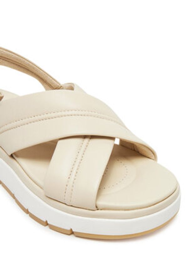 Clarks Sandały Tuscan Cross 26181470 Écru. Materiał: skóra