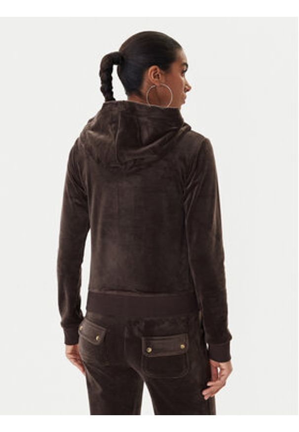 Juicy Couture Bluza Robertson JCAP176G Brązowy Slim Fit. Kolor: brązowy. Materiał: syntetyk