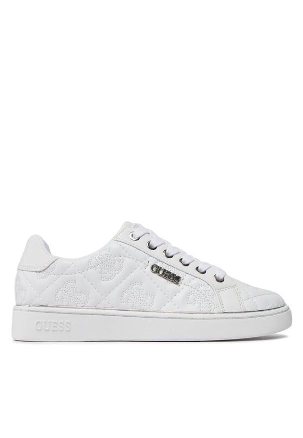 Guess Sneakersy Beckie10 FLPB10 FAL12 Biały. Kolor: biały. Materiał: skóra