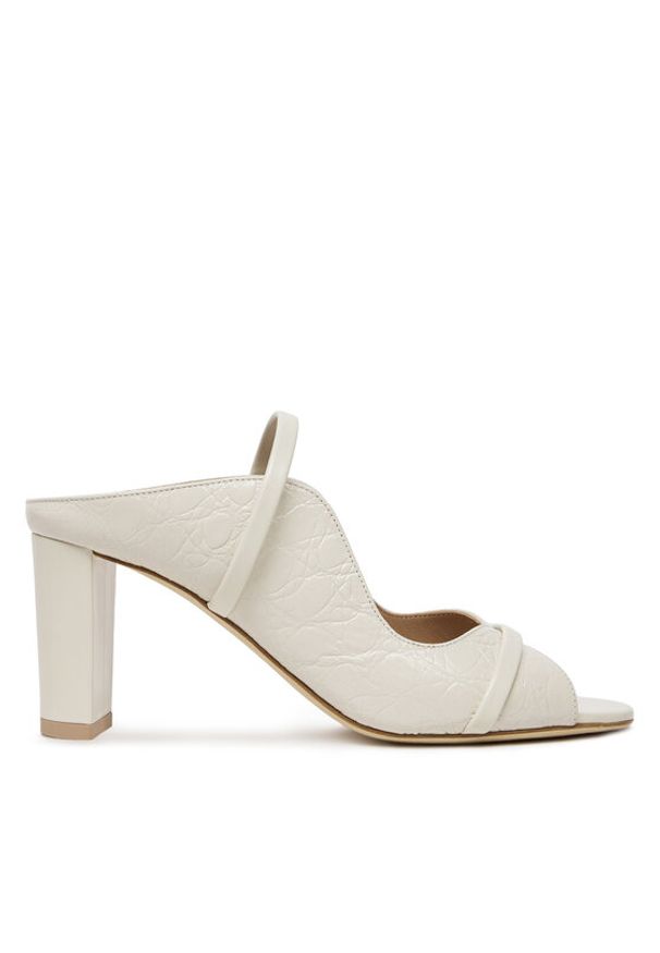 MALONE SOULIERS Klapki Norah 70-157 Écru. Materiał: skóra