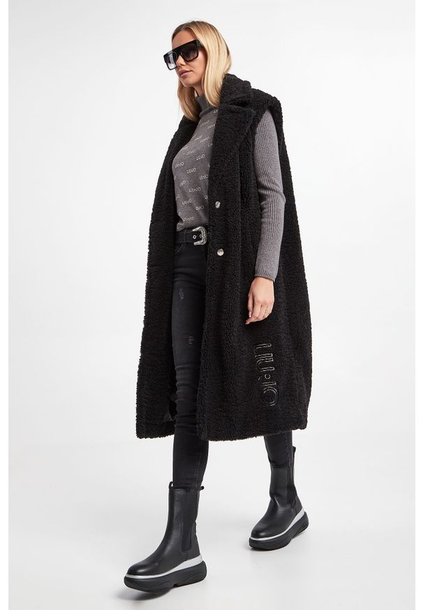 Liu Jo - Kamizelka LIU JO. Materiał: futro, syntetyk. Wzór: haft