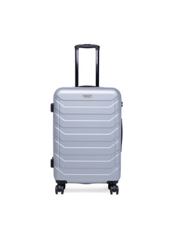 Gino Rossi - GINO ROSSI Walizka średnia CEO-GIN-M-003-05-SILVER2 Srebrny. Kolor: srebrny