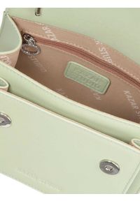 Kazar - Szałwiowa torebka damska. Kolor: zielony. Materiał: skórzane. Styl: klasyczny. Rodzaj torebki: do ręki #4