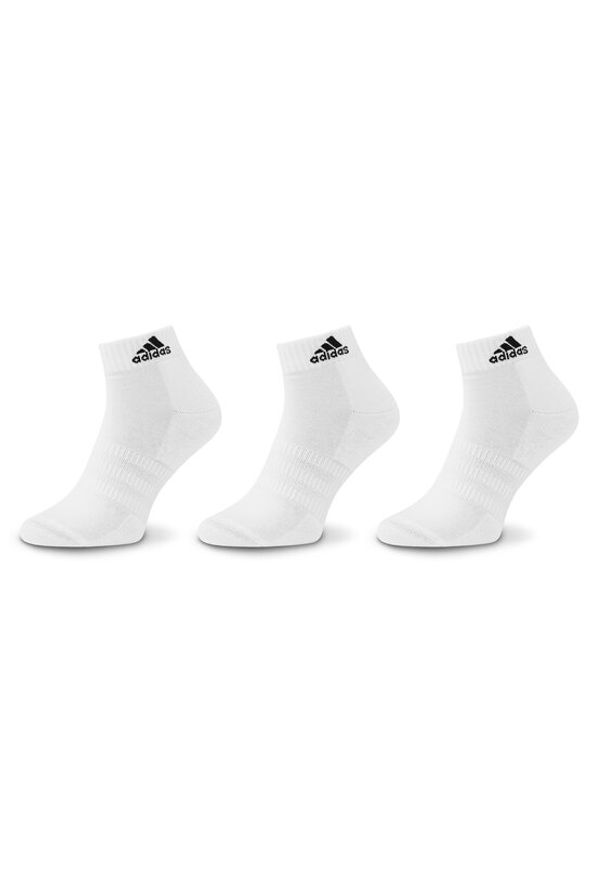 Adidas - adidas Skarpety krótkie Cushioned Sportswear Ankle Socks 3 Pairs HT3441 Biały. Kolor: biały. Materiał: bawełna