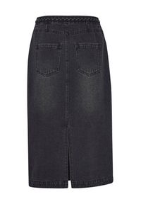 b.young Spódnica jeansowa 20813761 Czarny Regular Fit. Kolor: czarny. Materiał: bawełna #7