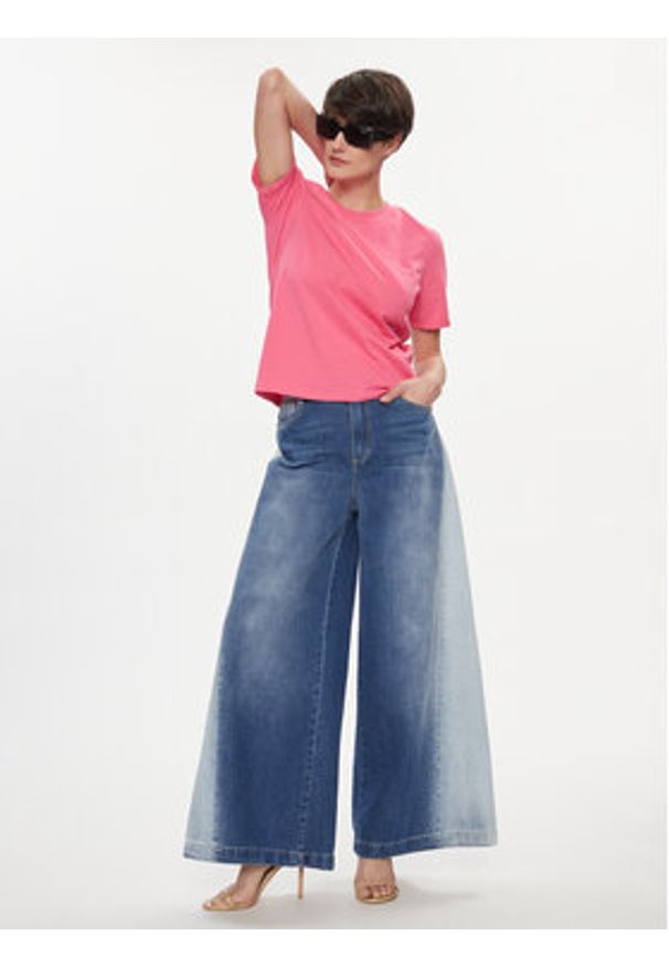 Please Jeansy P2V3EH0NOX Niebieski Wide Fit. Kolor: niebieski