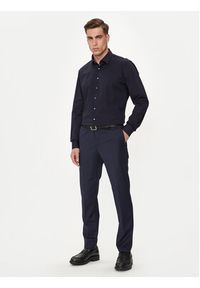 Calvin Klein Koszula K10K113160 Granatowy Slim Fit. Kolor: niebieski. Materiał: bawełna